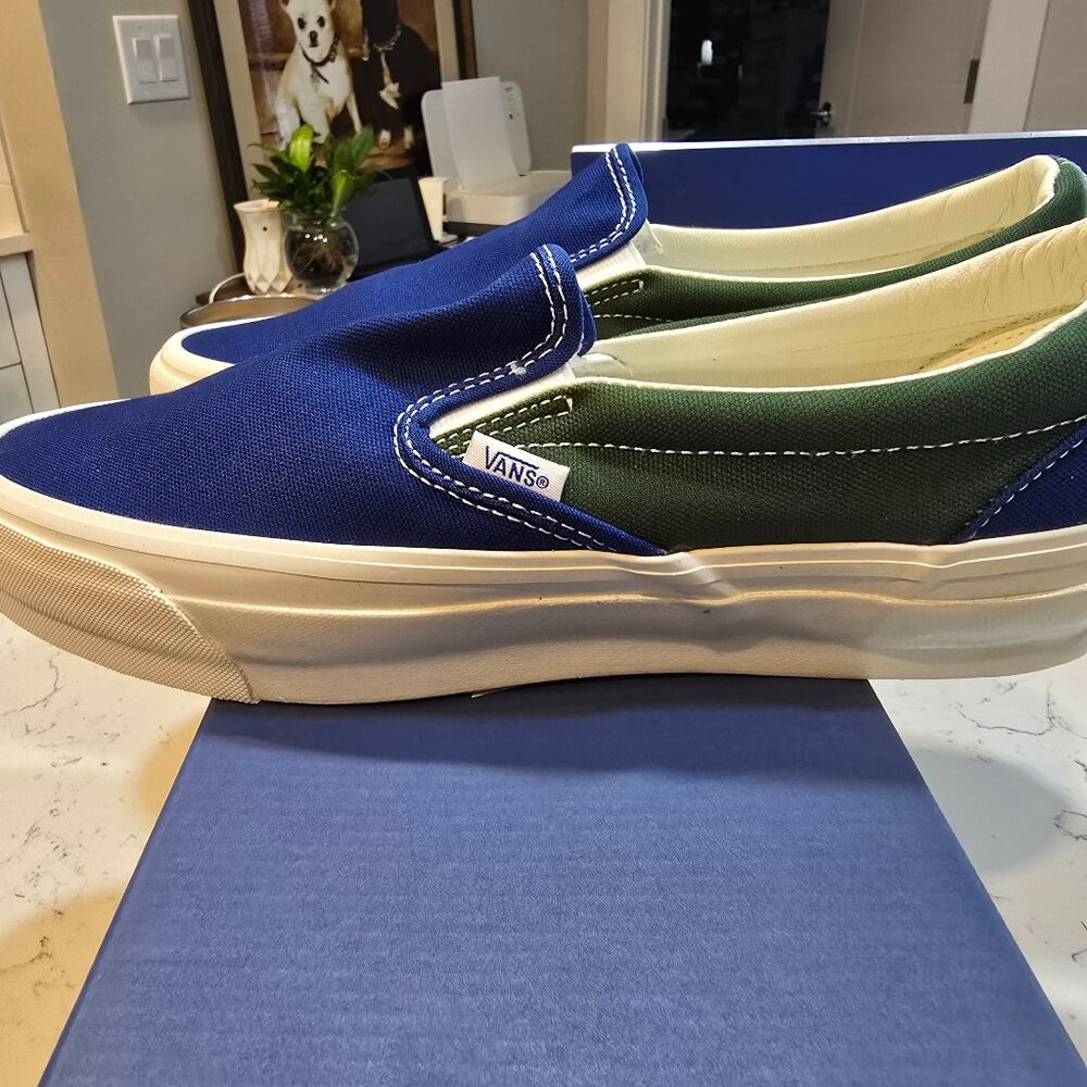 COPY - Vans Slip-On Reissue 98 SP LX BMX Blue Green VN000CSEY7G Mens 10 Skate S…